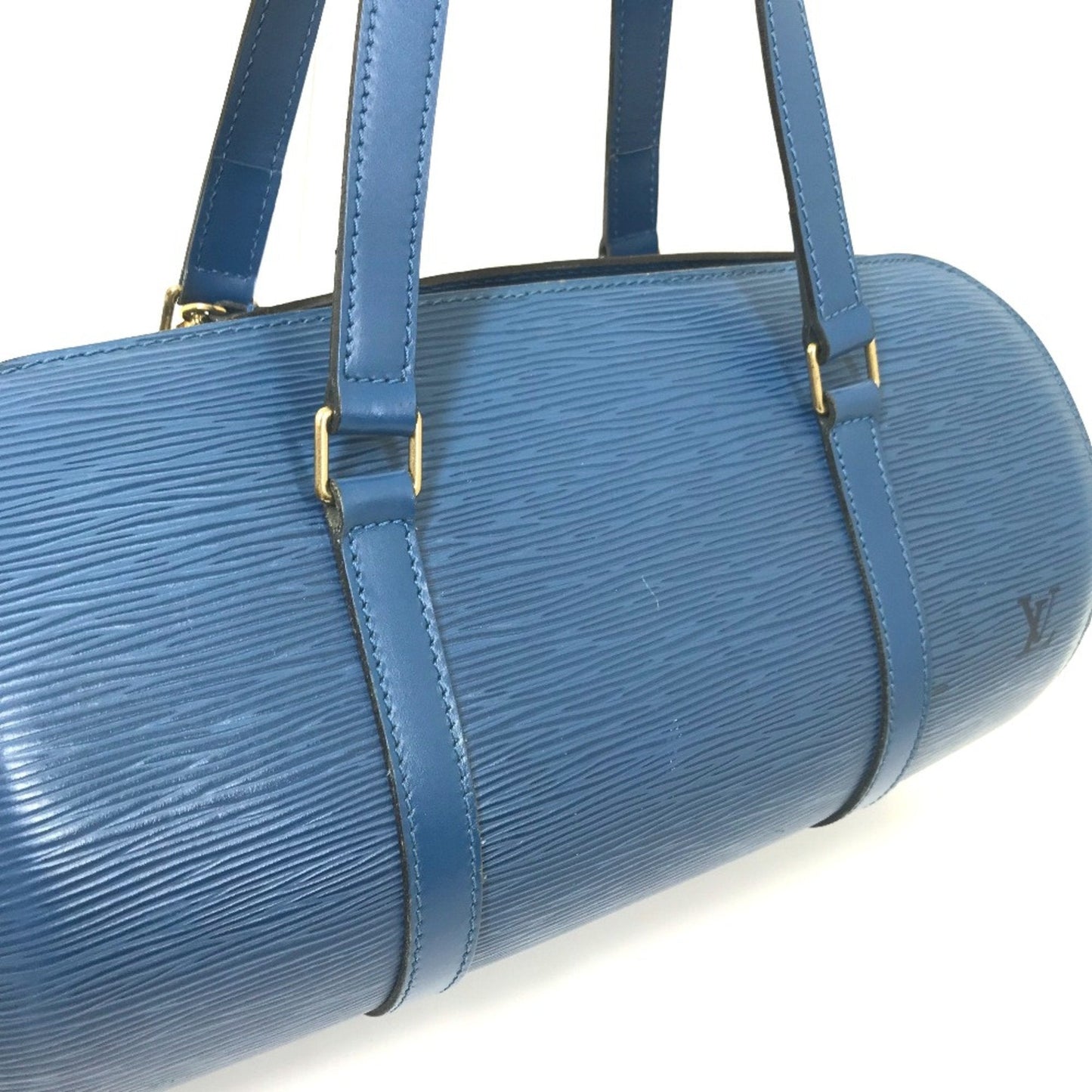 Louis Vuitton Blue Leather Shoulder Bag