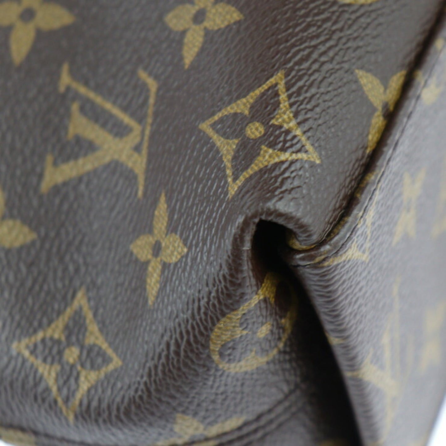 Louis Vuitton Brown Monogram Leather Handbag Shoulder Bag Tote Bag