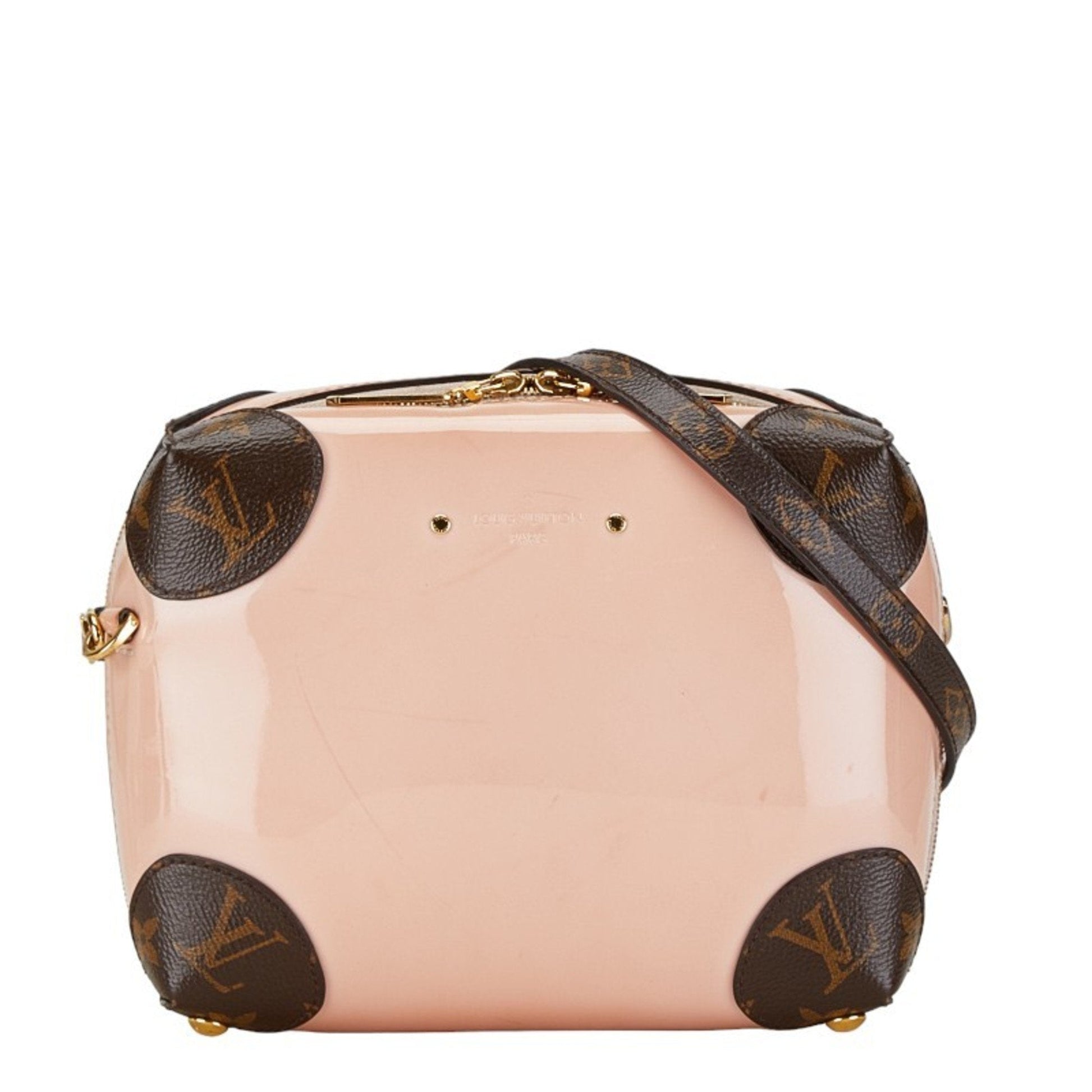 Louis Vuitton Pink Rose Ballerine Patent Leather Leather Shoulder Bag ()