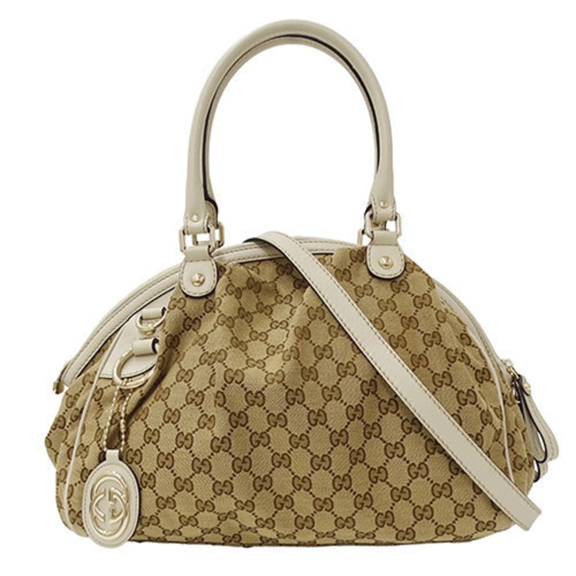Gucci Beige Gg Canvas Handbag Shoulder Bag ()