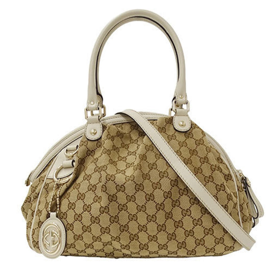 Gucci Beige Gg Canvas Handbag Shoulder Bag ()