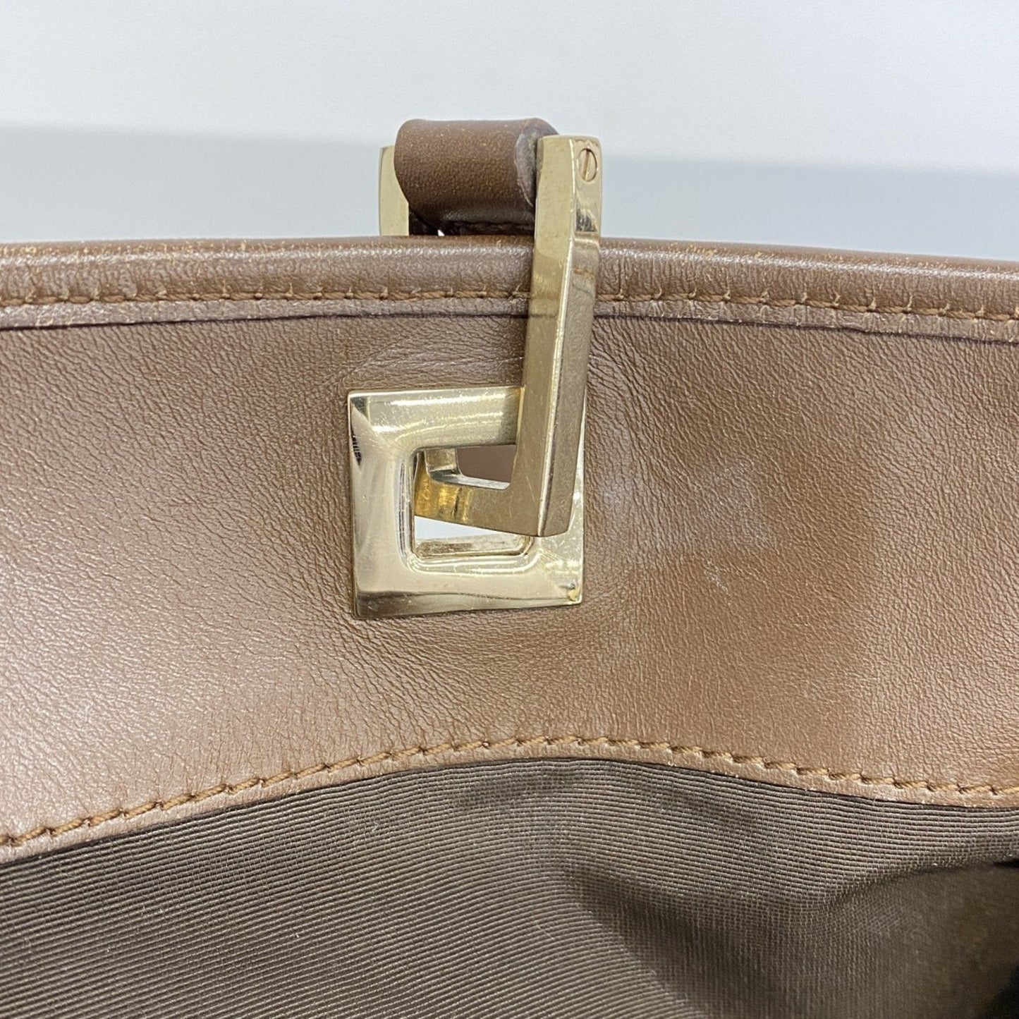 Gucci Brown Canvas Tote Bag