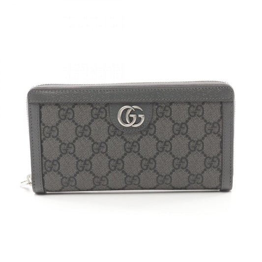 Gucci Gray Gg Supreme Leather Long Wallet (Bi-Fold) ()