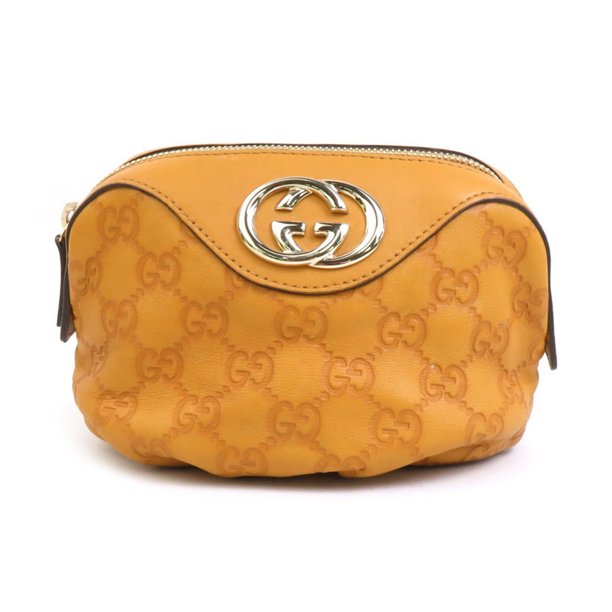 Gucci Light Brown Leather Pouch ()