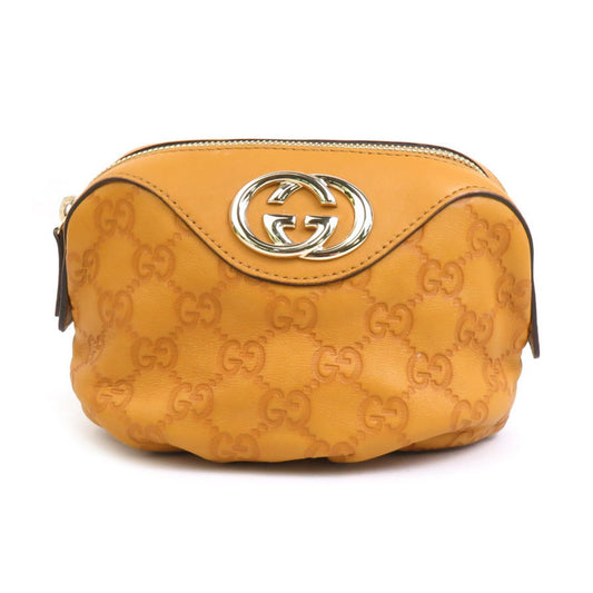 Gucci Light Brown Leather Pouch ()