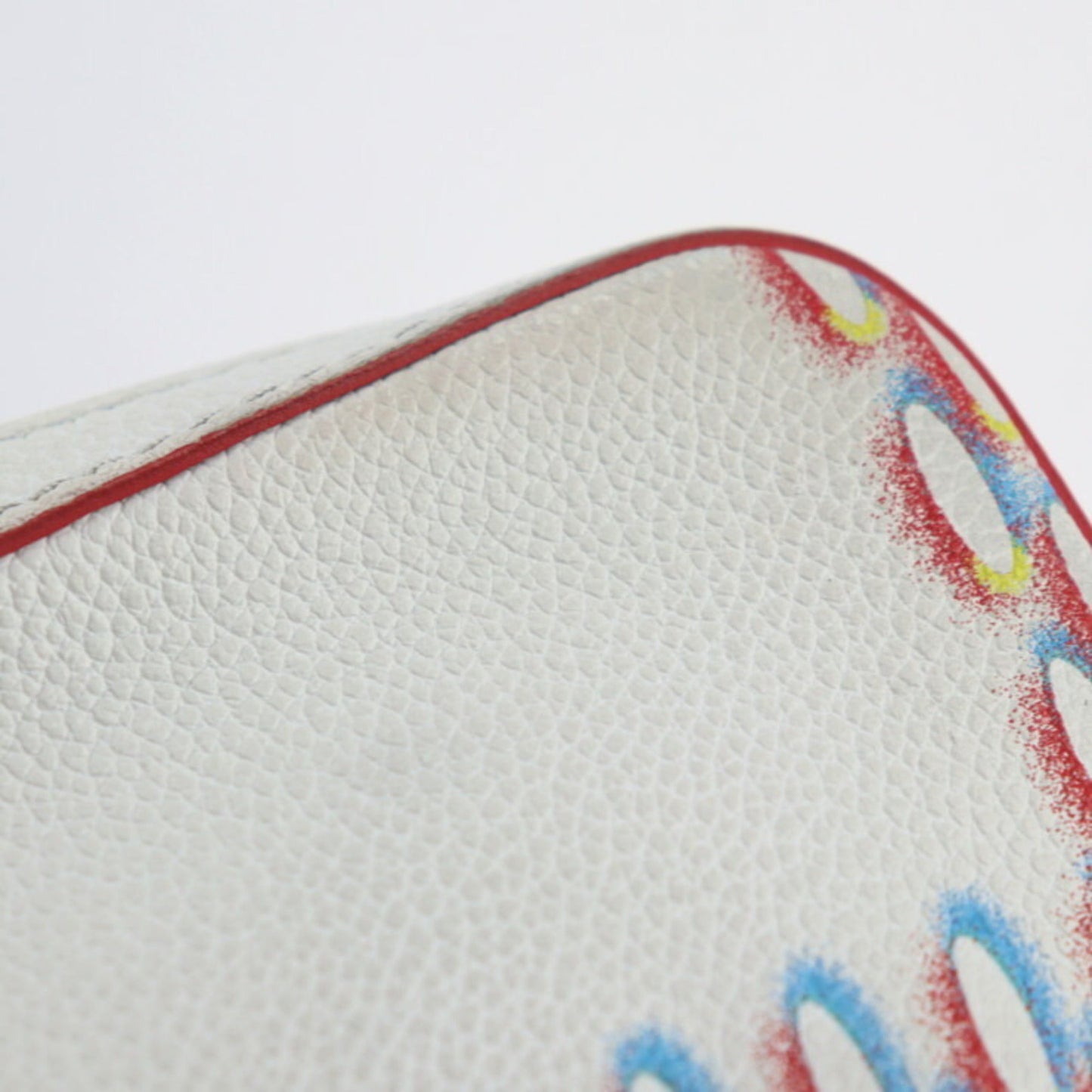 Louis Vuitton Blanc Multi-Color White Leather Shoulder Bag