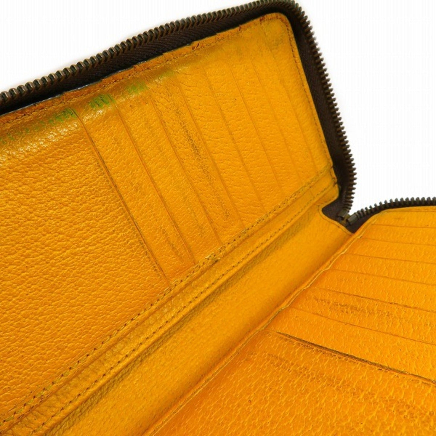 Gucci Beige Yellow Pvc Leather Long Wallet (Bi-Fold)