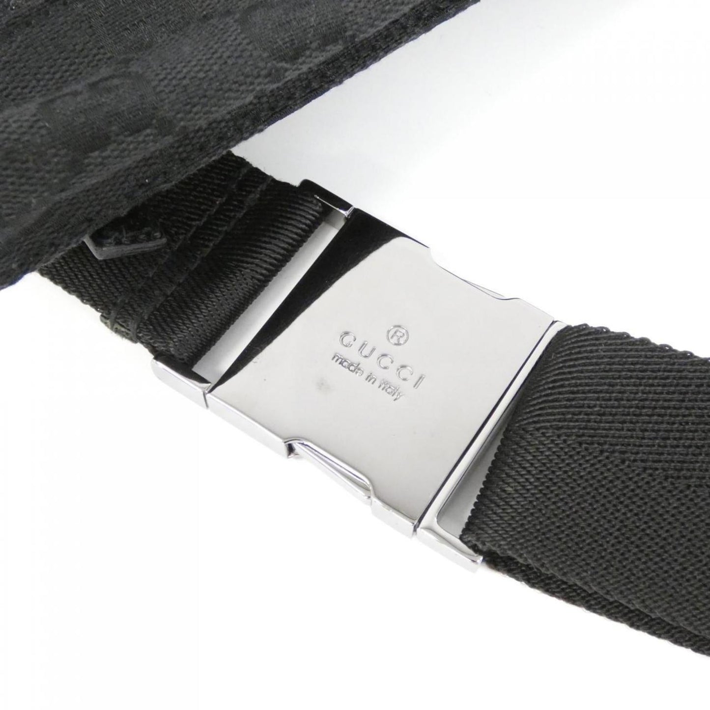 Gucci Black Gg Canvas Fanny Pack