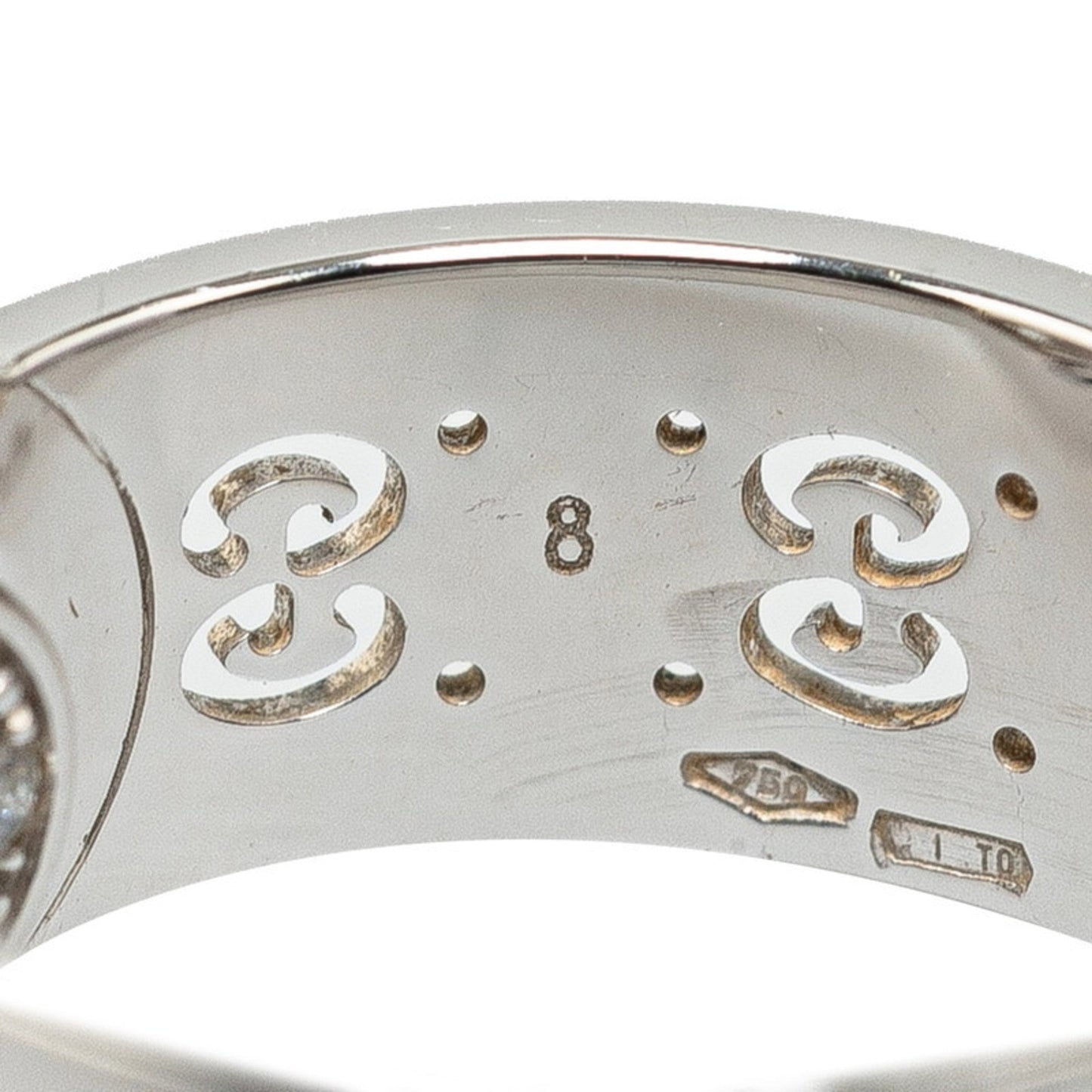Gucci Icon White White Gold (18K) Band Ring