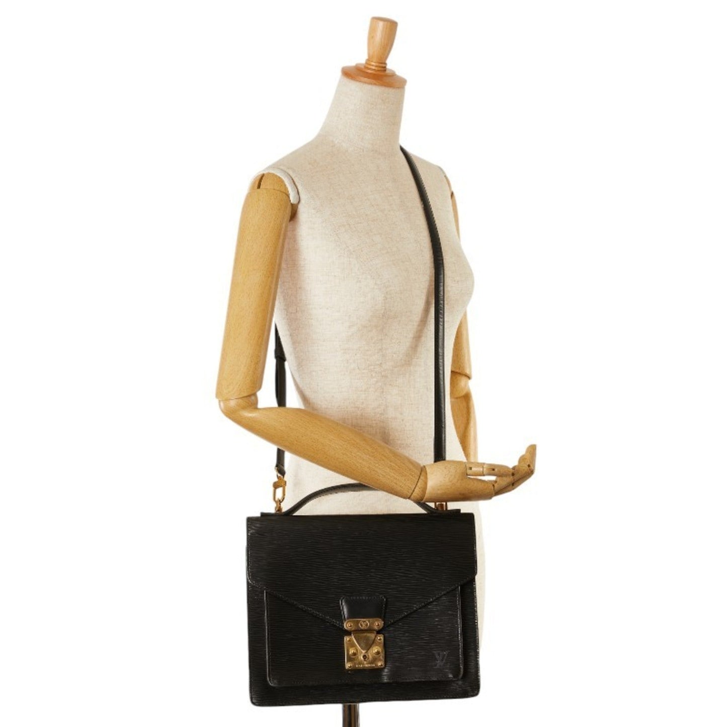 Louis Vuitton Black Noir Epi Leather Handbag Shoulder Bag