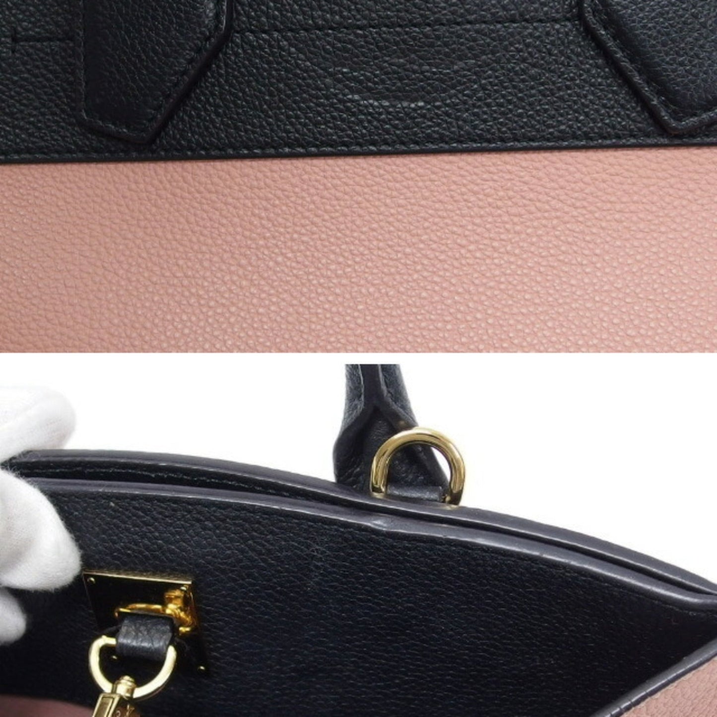 Louis Vuitton Magnolia Noir Leather Handbag Shoulder Bag