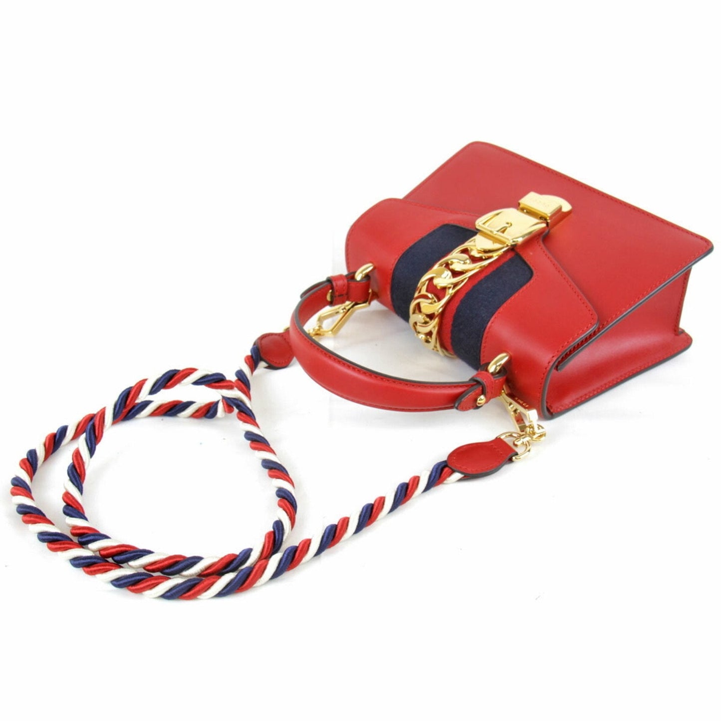 Gucci Red Color Leather Shoulder Bag
