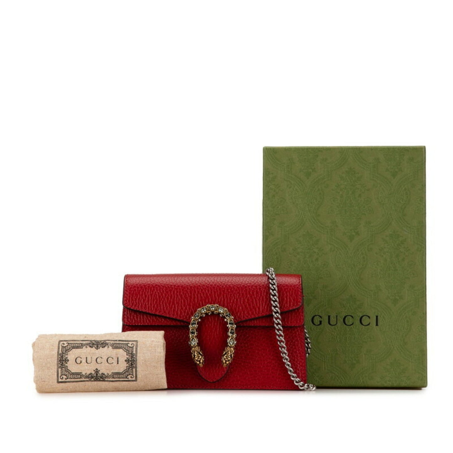 Gucci Red Color Leather Shoulder Bag