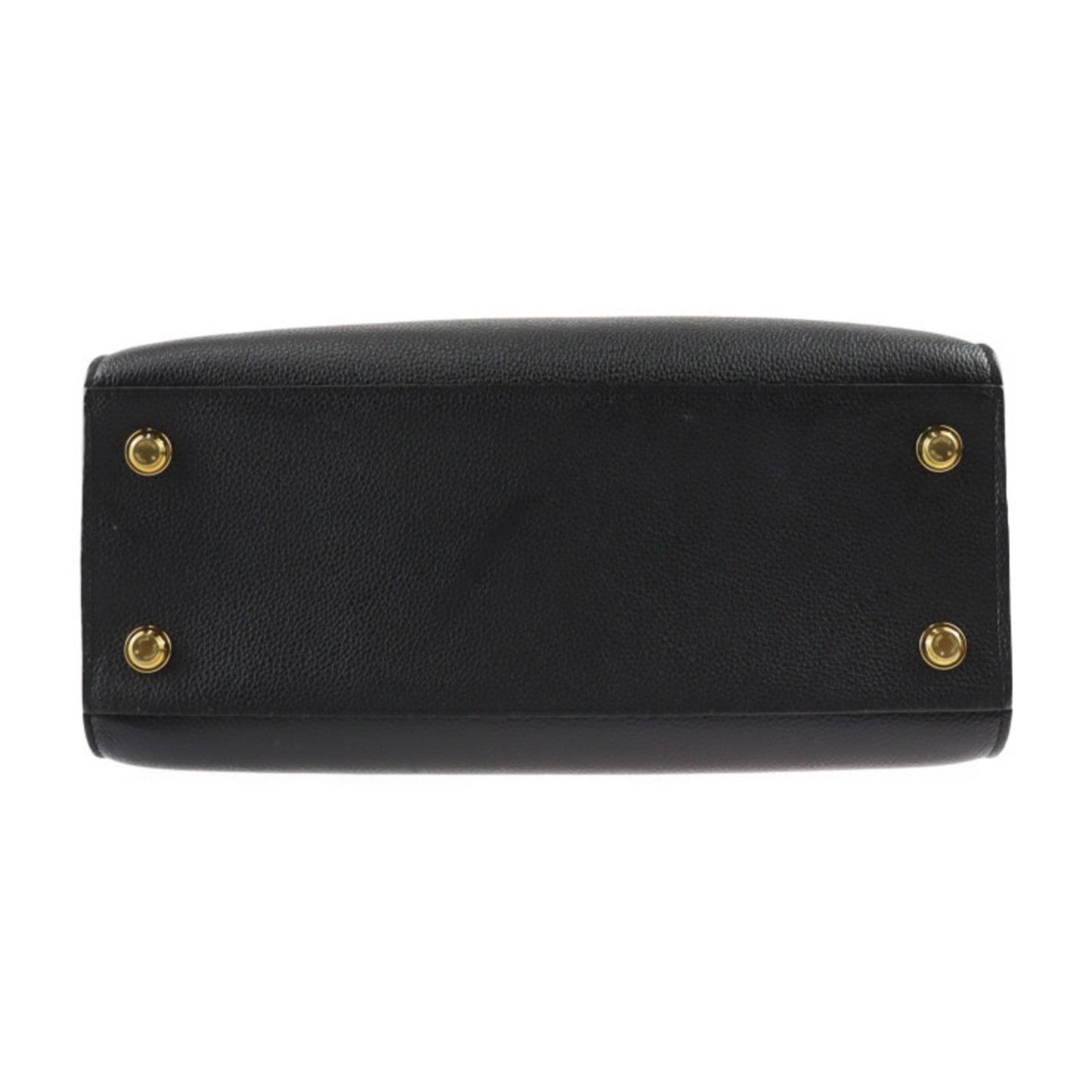 Louis Vuitton Black Leather Handbag Shoulder Bag Tote Bag