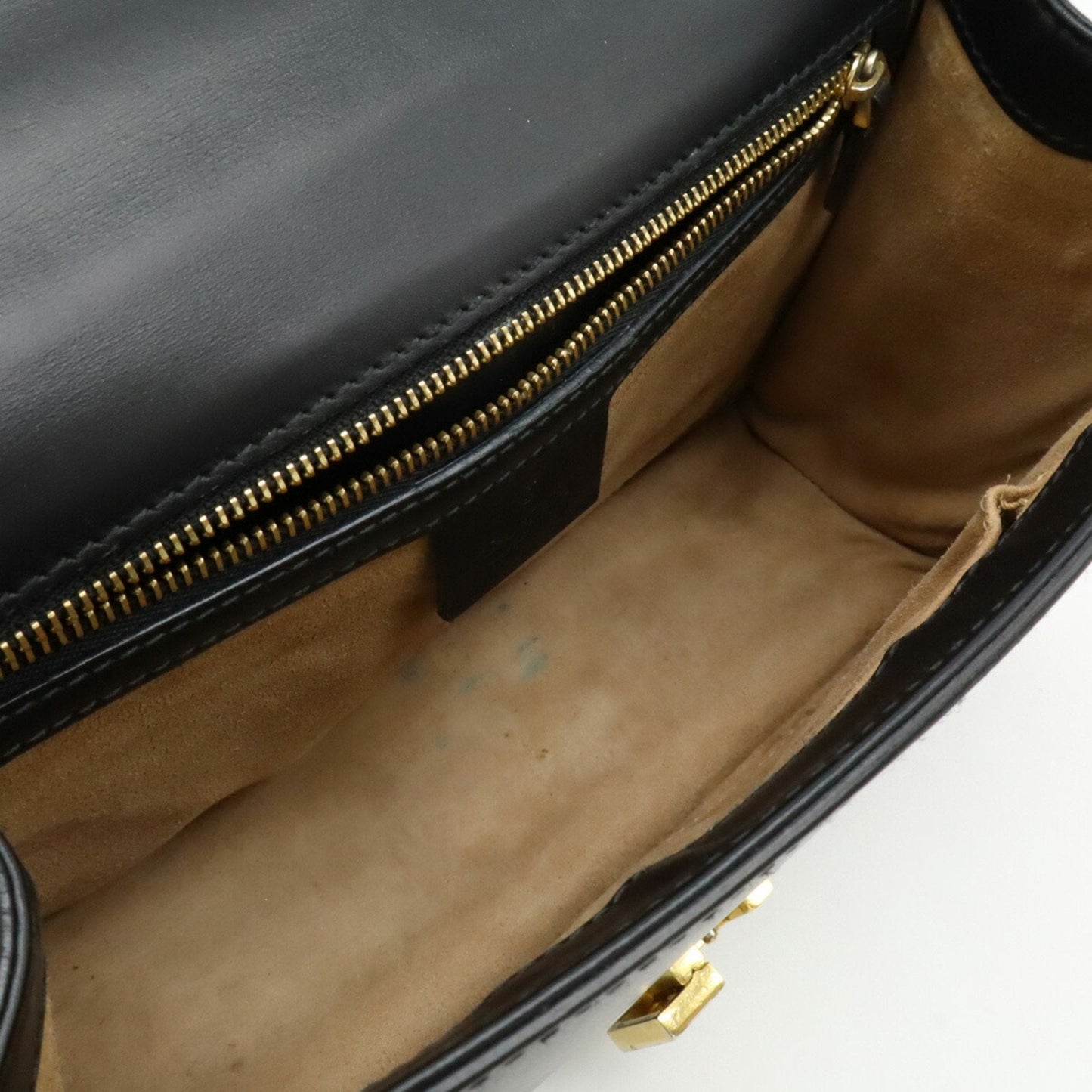 Gucci Black Green Red Color Leather Shoulder Bag