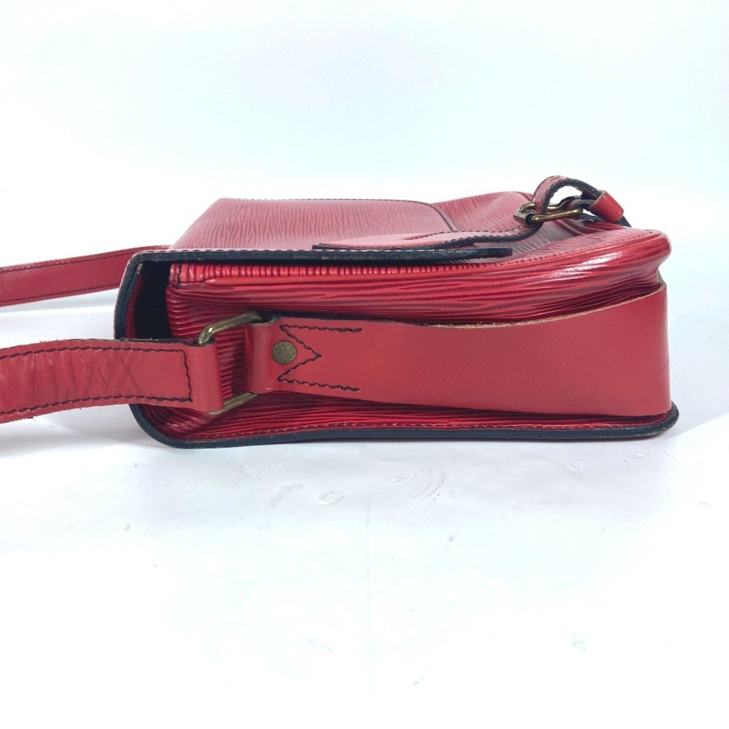 Louis Vuitton Red Color Epi Leather Pochette Shoulder Bag