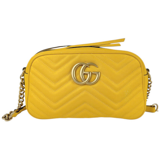 Gucci Yellow Leather Shoulder Bag