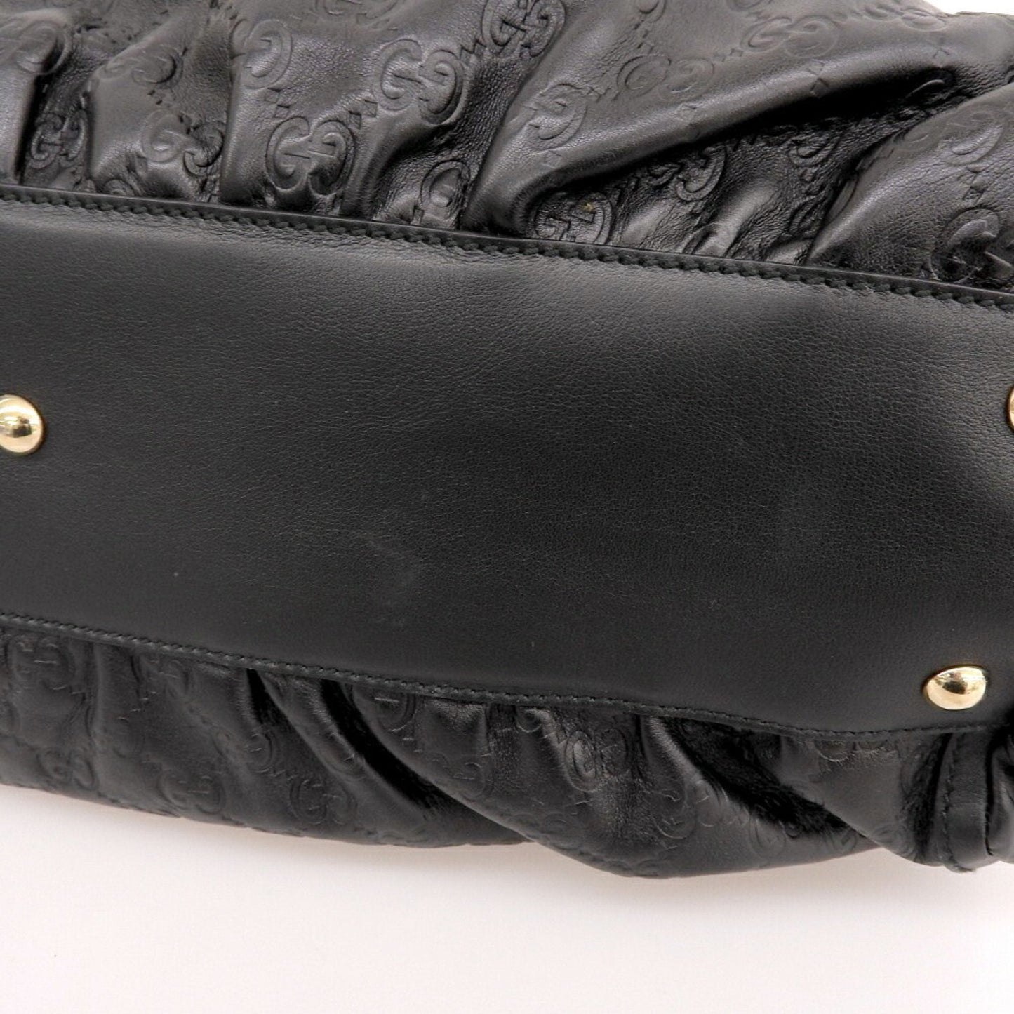 Gucci Black Leather Boston Bag Handbag