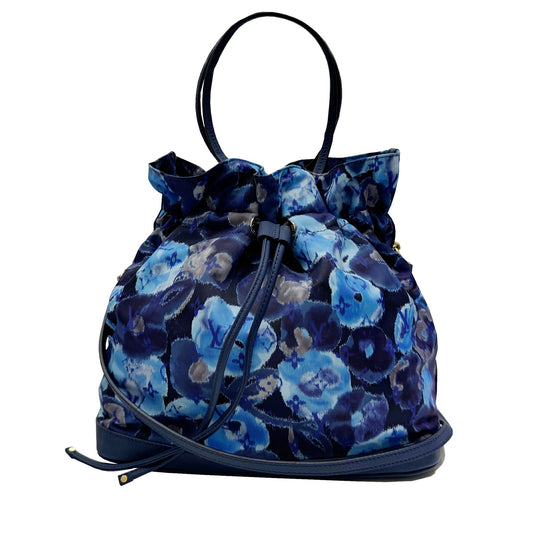 Louis Vuitton Grand Blue Nylon Leather Shoulder Bag Tote Bag ()