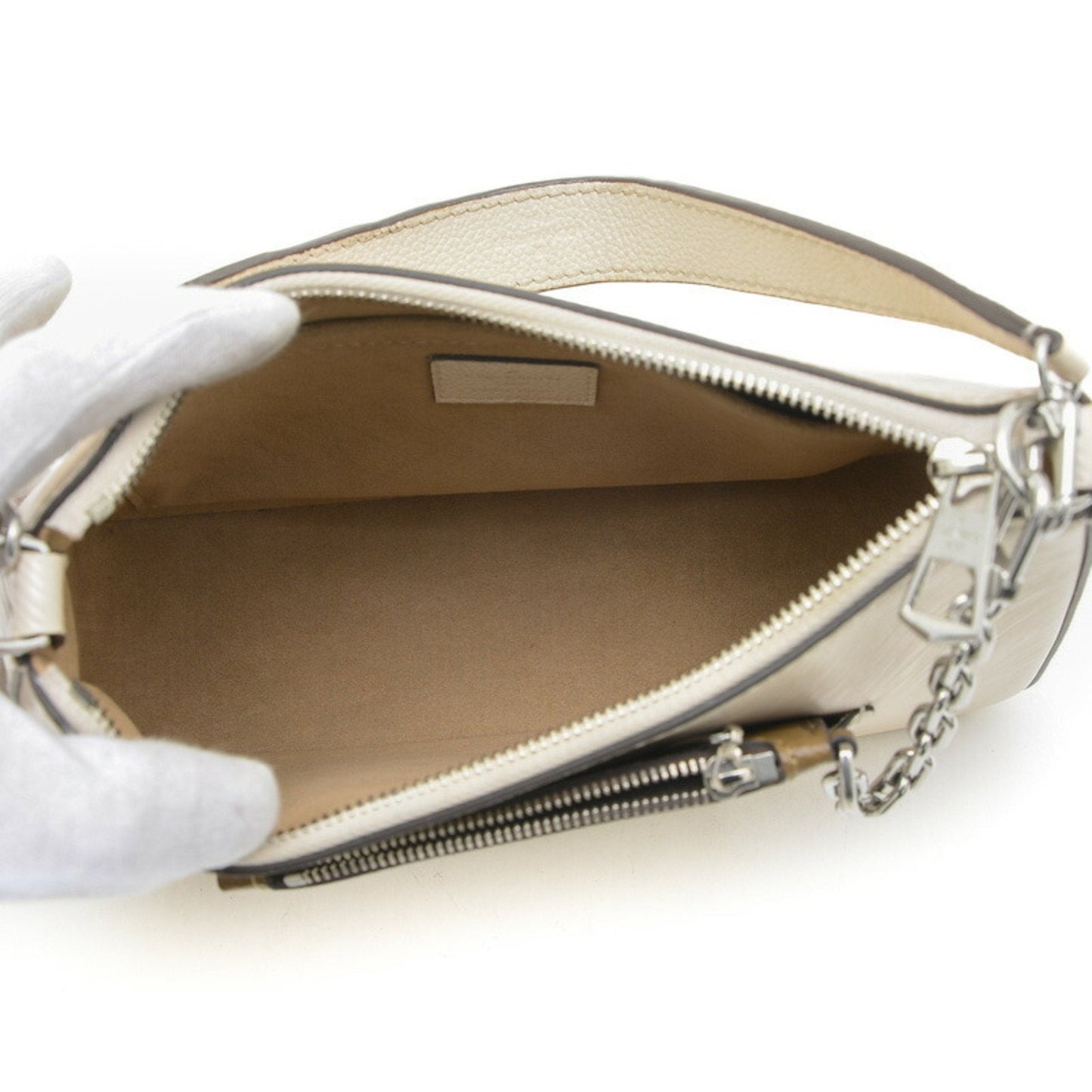 Louis Vuitton Beige Cream Epi Leather Pouch Shoulder Bag