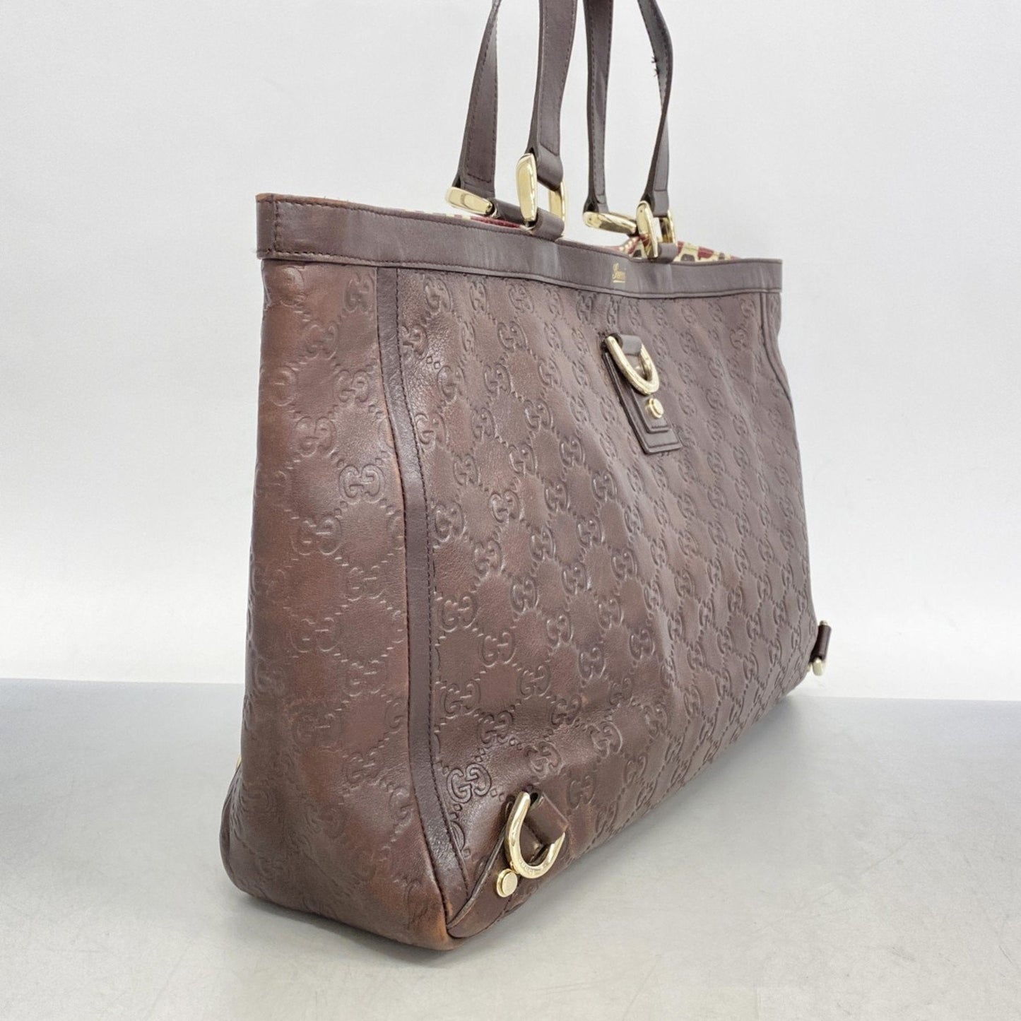 Gucci Brown Leather Tote Bag
