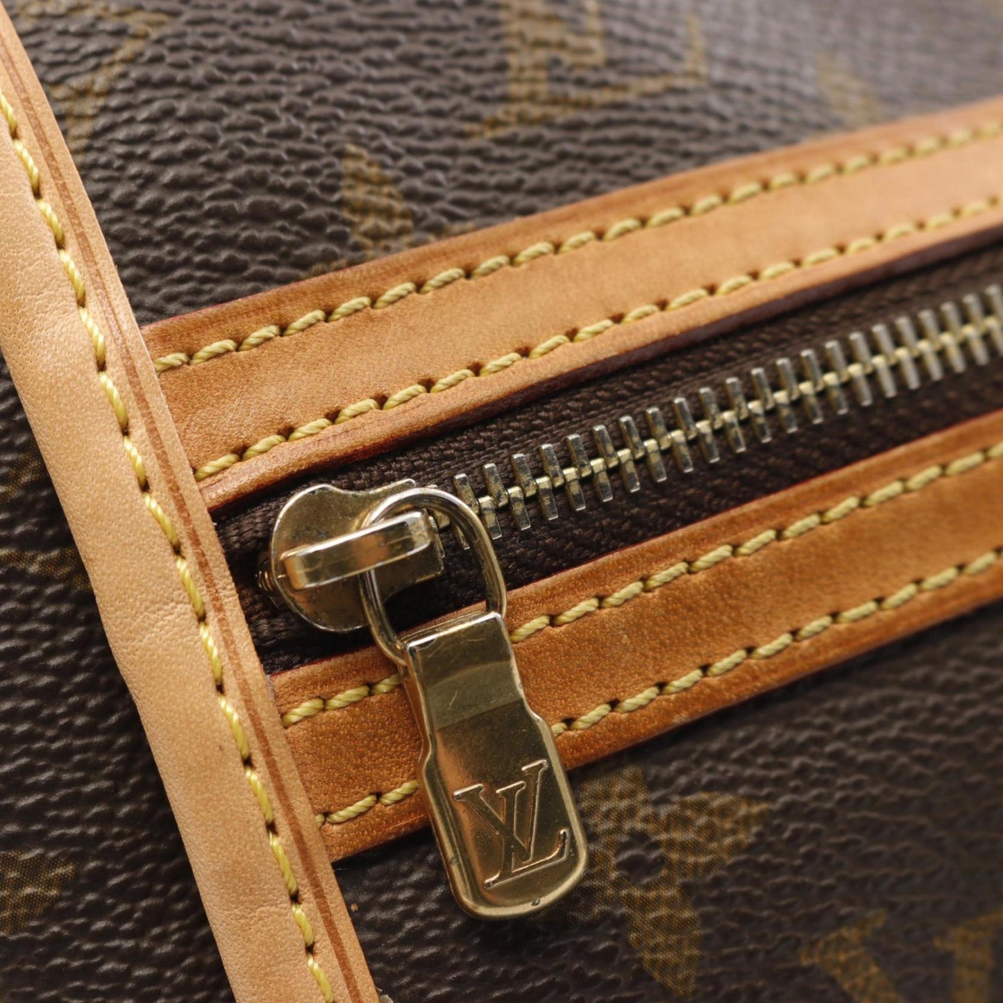 Louis Vuitton Brown Coated Canvas Leather Shoulder Bag