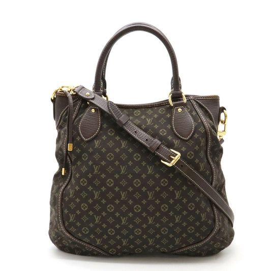 Louis Vuitton Monogram Mini Lin Ebene Canvas Leather Shoulder Bag Tote Bag ()