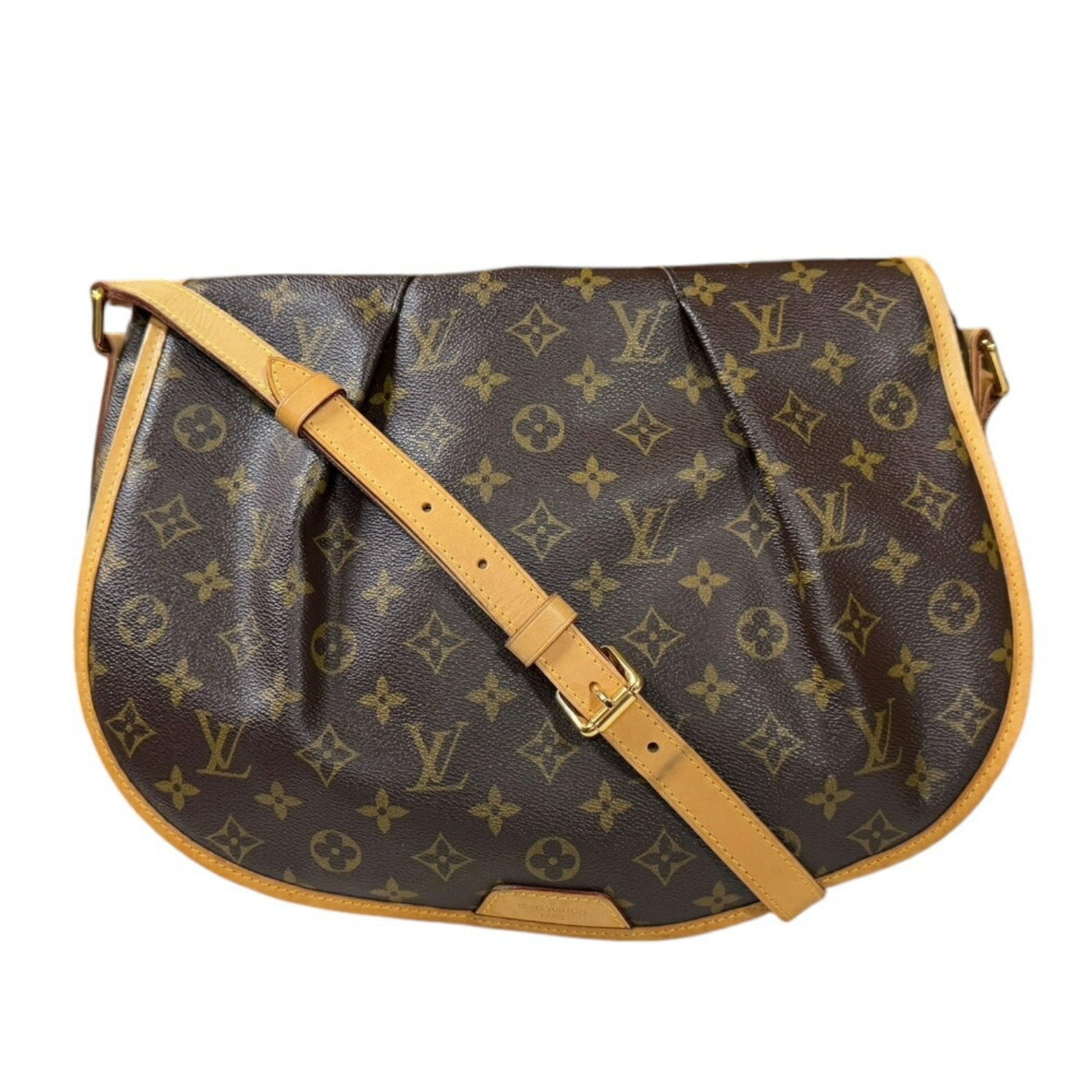 Louis Vuitton Brown Monogram Canvas Shoulder Bag ()