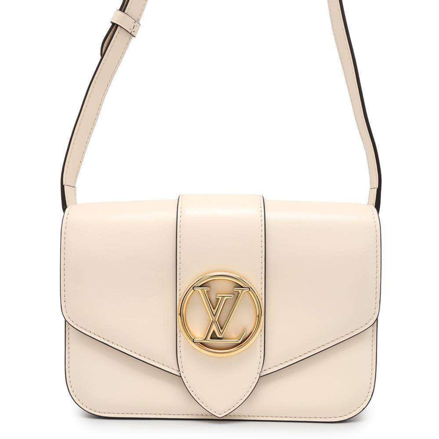 Louis Vuitton Ivory Leather Shoulder Bag ()