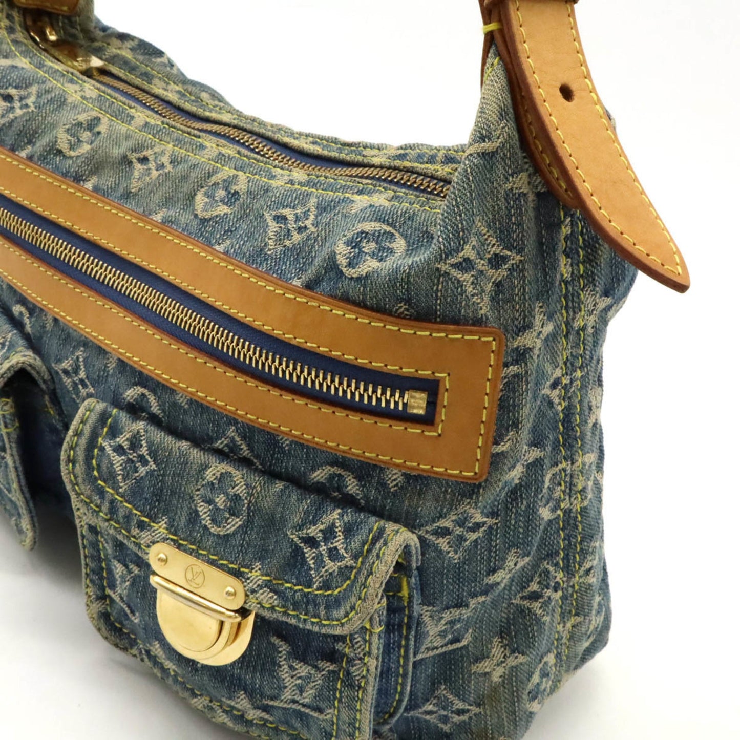 Louis Vuitton Monogram Denim Blue Monogram Denim Shoulder Bag