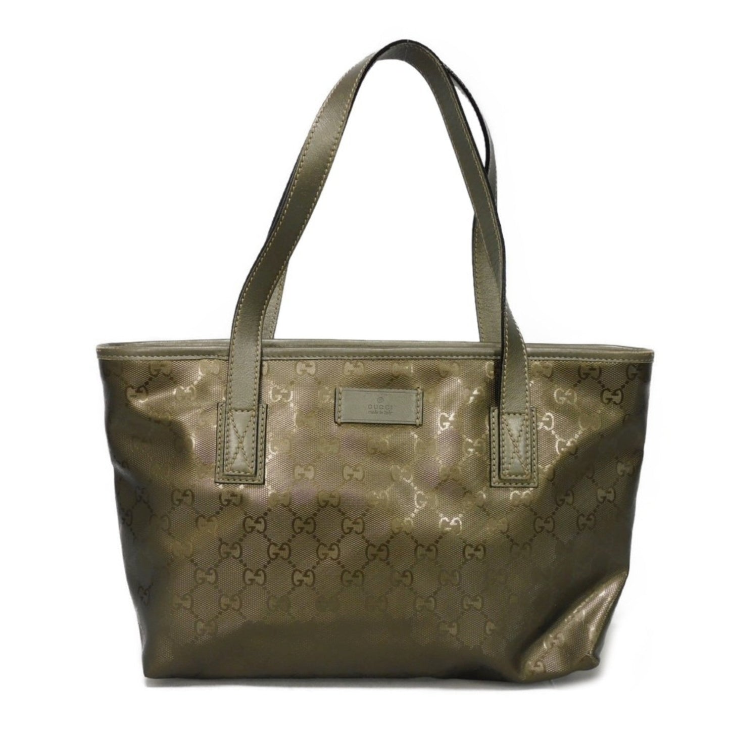 Gucci Gold Khaki Gg Imprimé Canvas Shoulder Bag Tote Bag ()