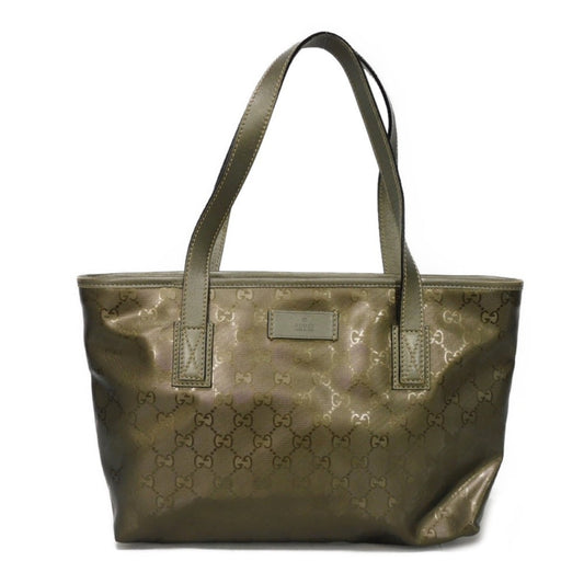 Gucci Gold Khaki Gg Imprimé Canvas Shoulder Bag Tote Bag ()