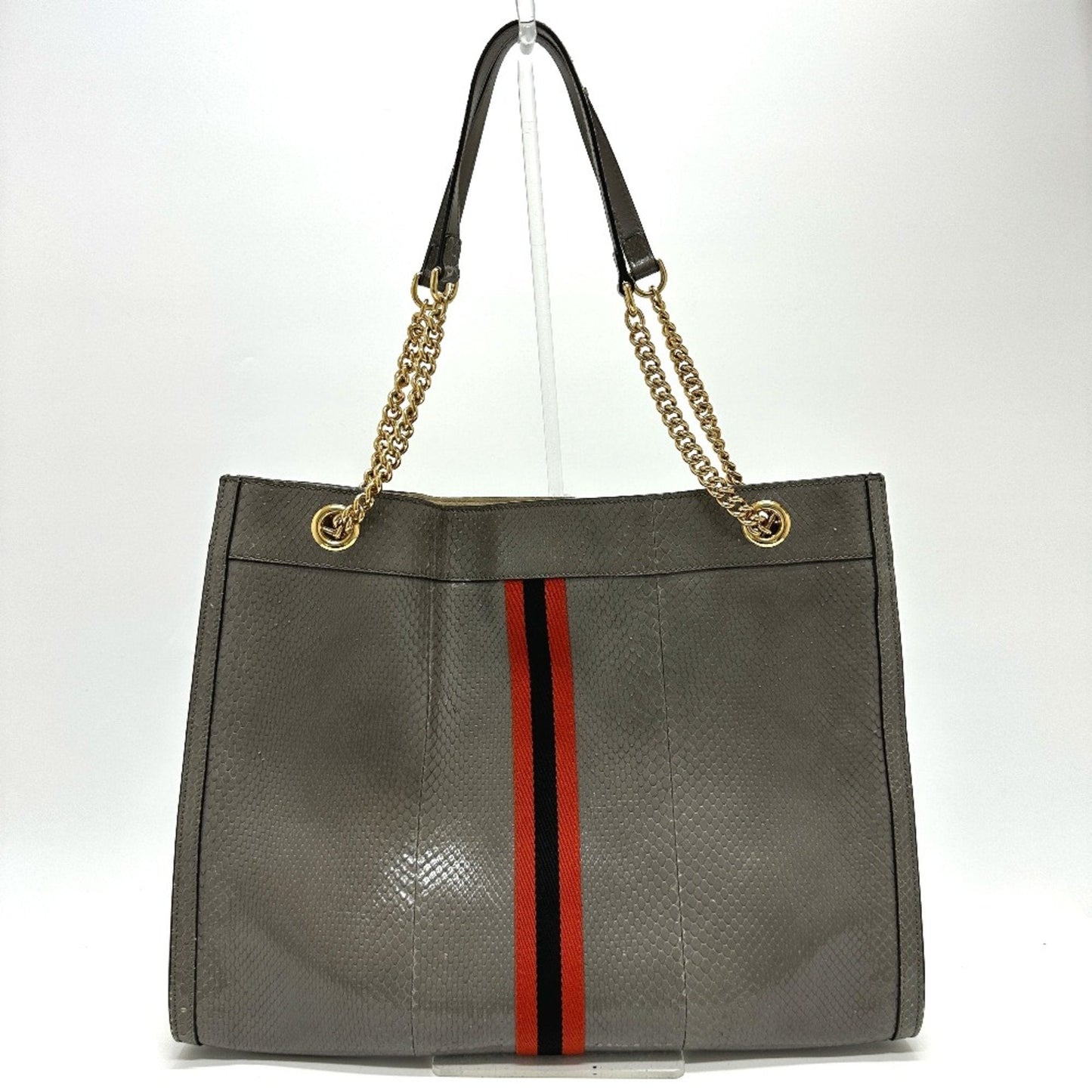 Gucci Gray Leather Tote Bag