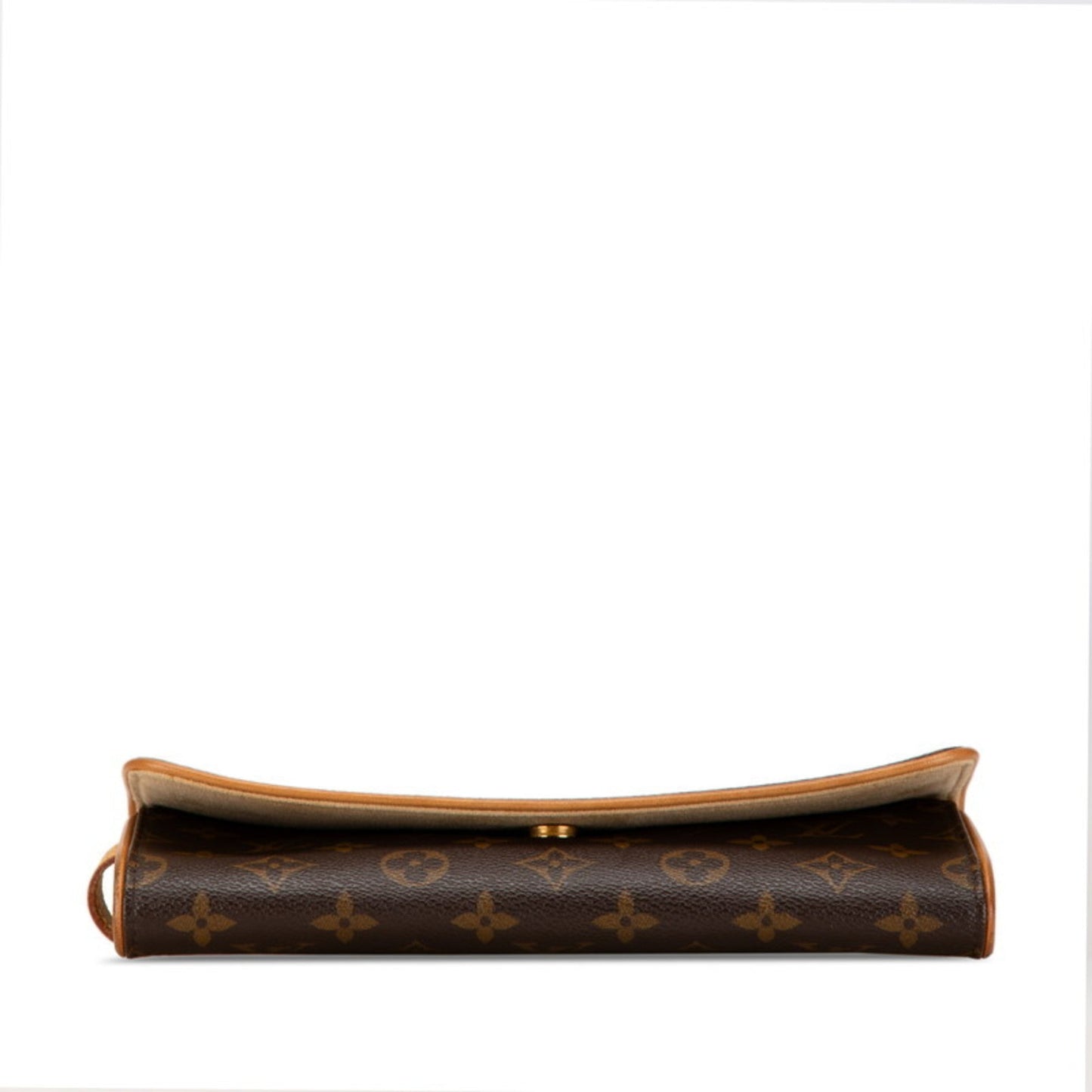 Louis Vuitton Brown Pvc Leather Pochette Shoulder Bag