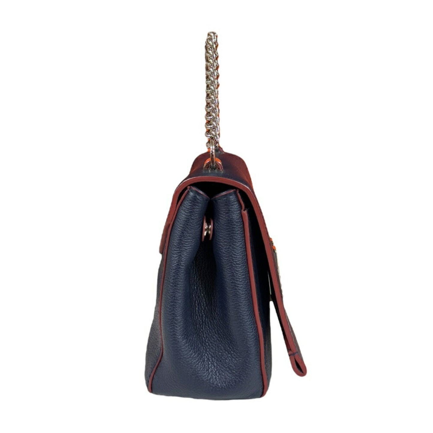Louis Vuitton Navy Red Color Leather Shoulder Bag