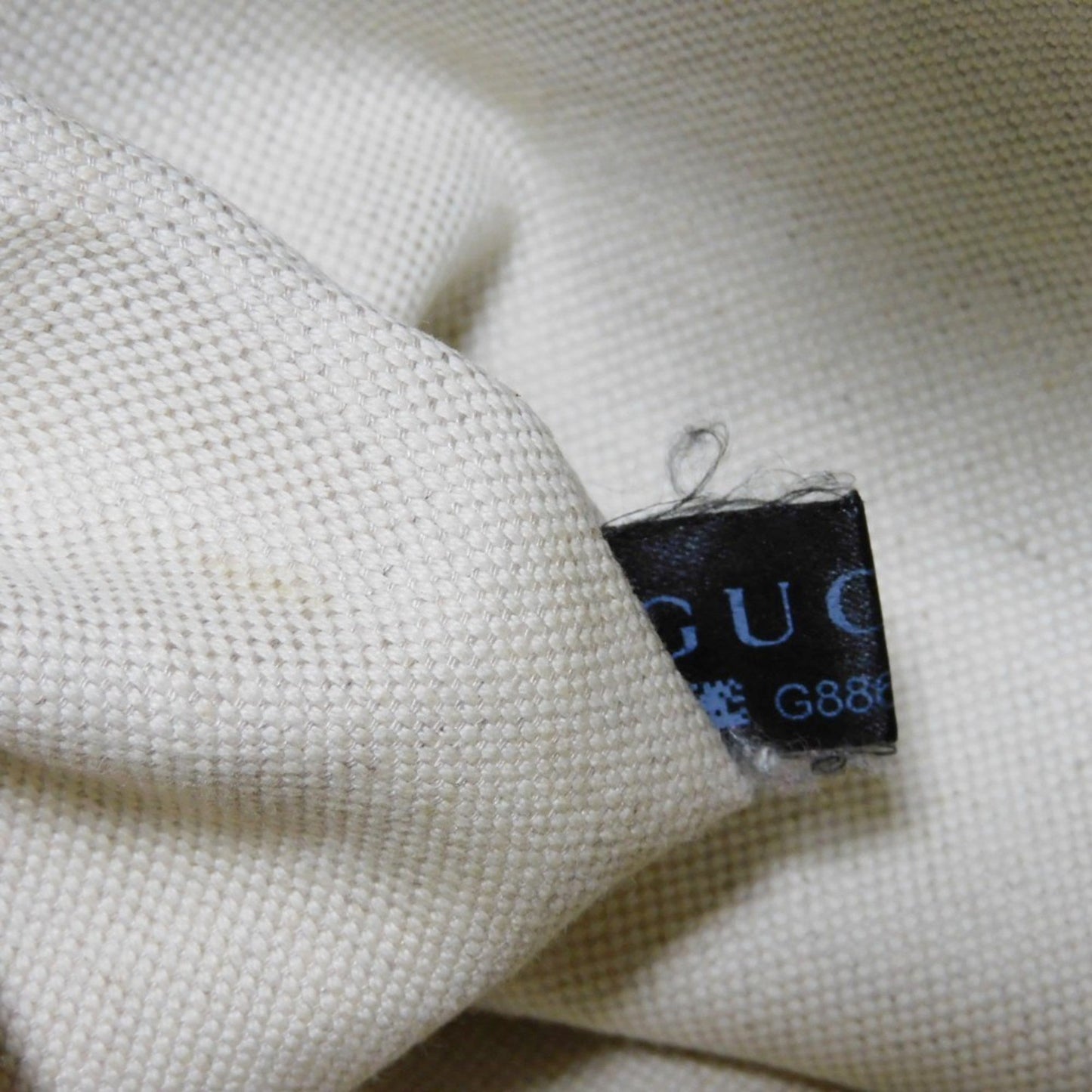 Gucci Beige Canvas Leather Handbag Tote Bag