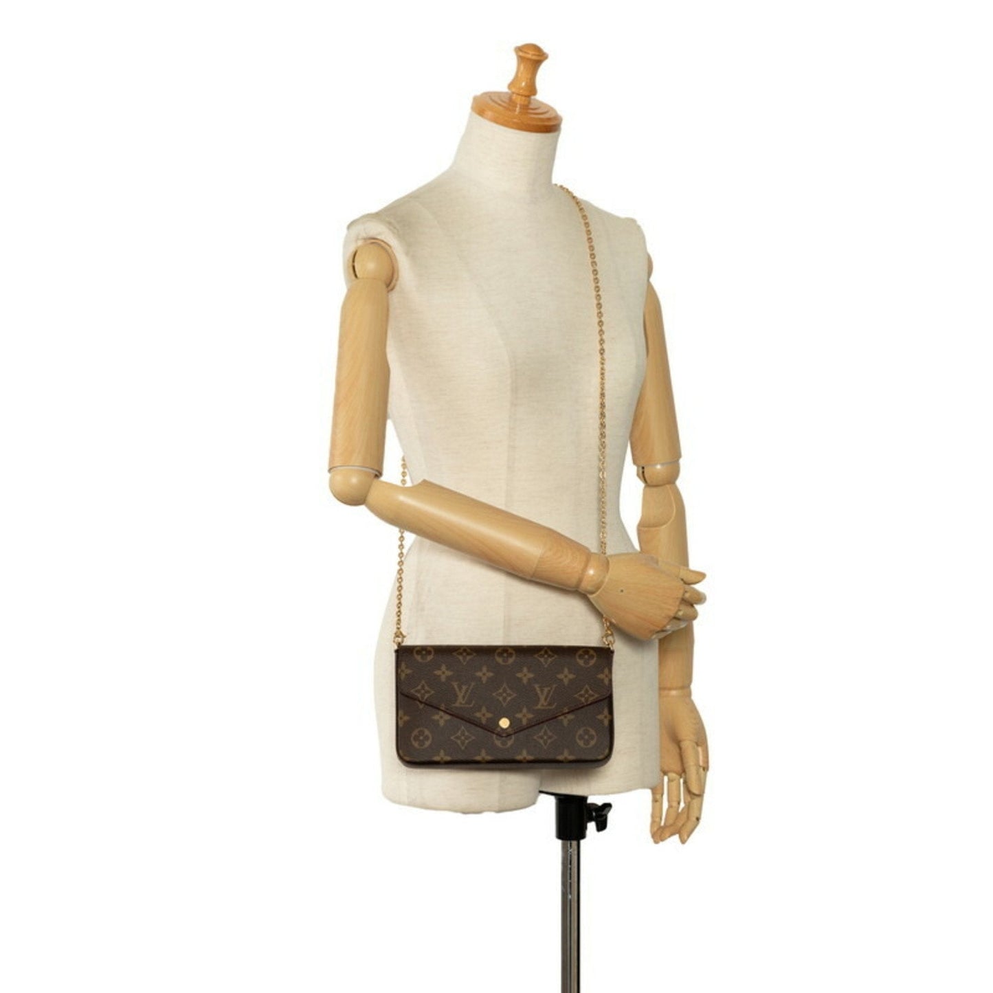 Louis Vuitton Brown Fuchsia Pvc Leather Pouch Shoulder Bag