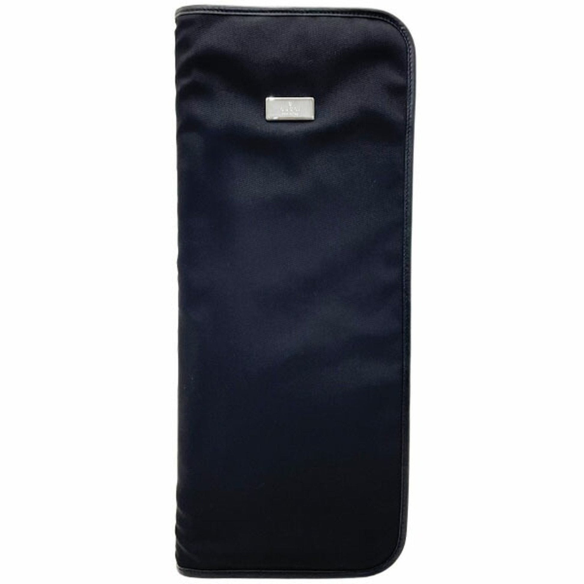 Gucci Black Nylon Leather Pouch ()