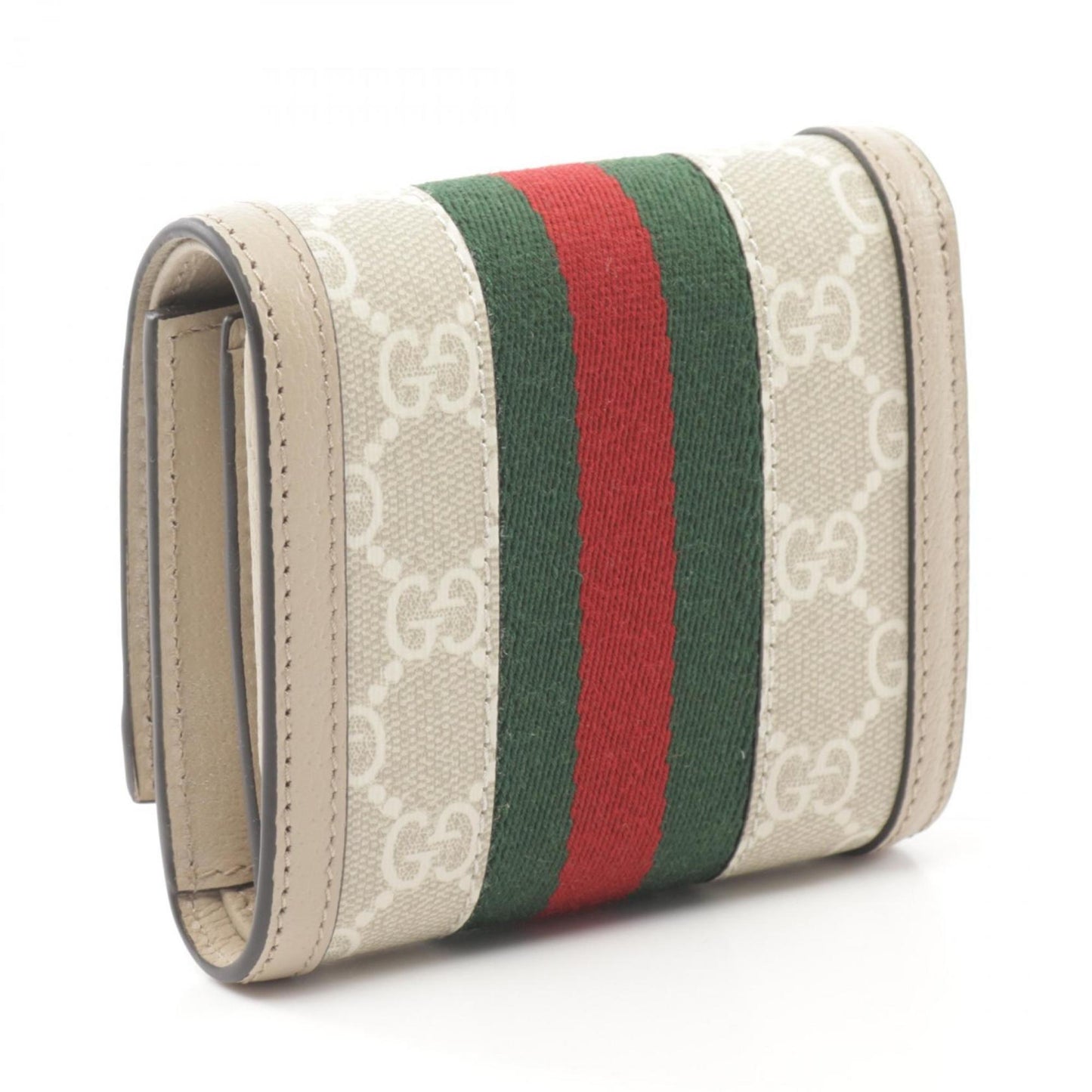 Gucci Beige Multi-Color Pvc Leather Wallet (Bi-Fold)