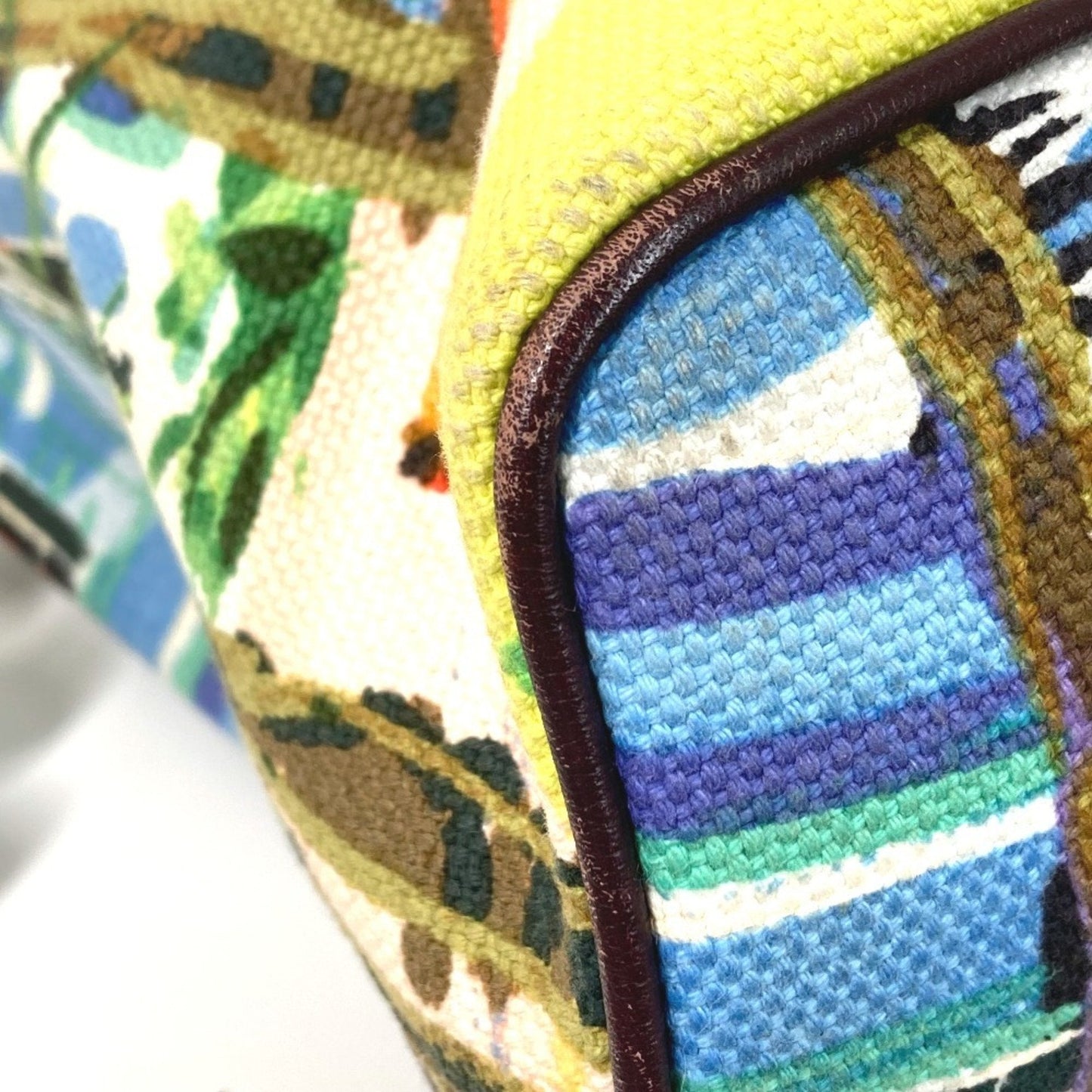 Louis Vuitton Green Multi-Color Canvas Leather Shoulder Bag Tote Bag