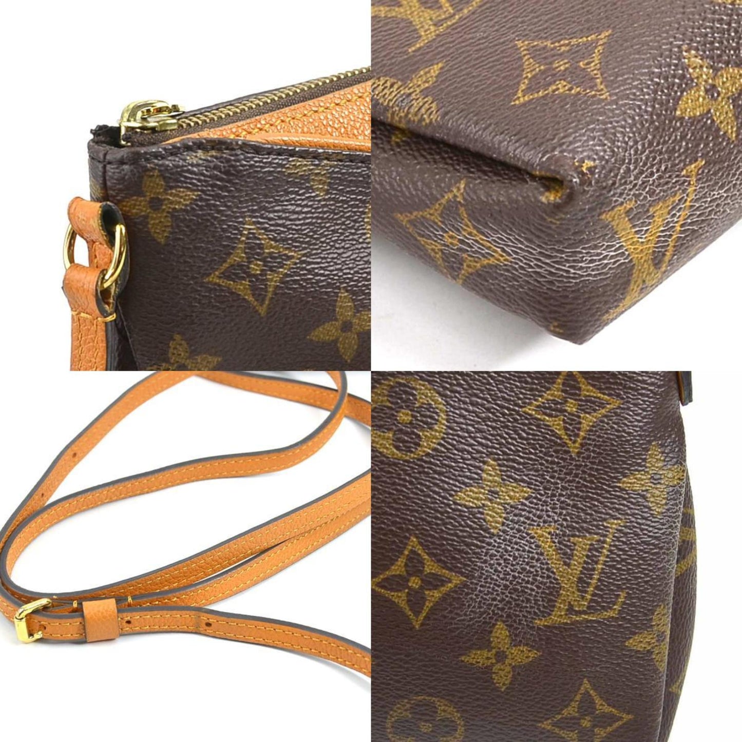 Louis Vuitton Brown Monogram Leather Shoulder Bag