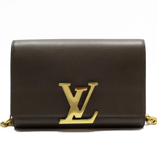 Louis Vuitton Brown Leather Pochette Shoulder Bag ()