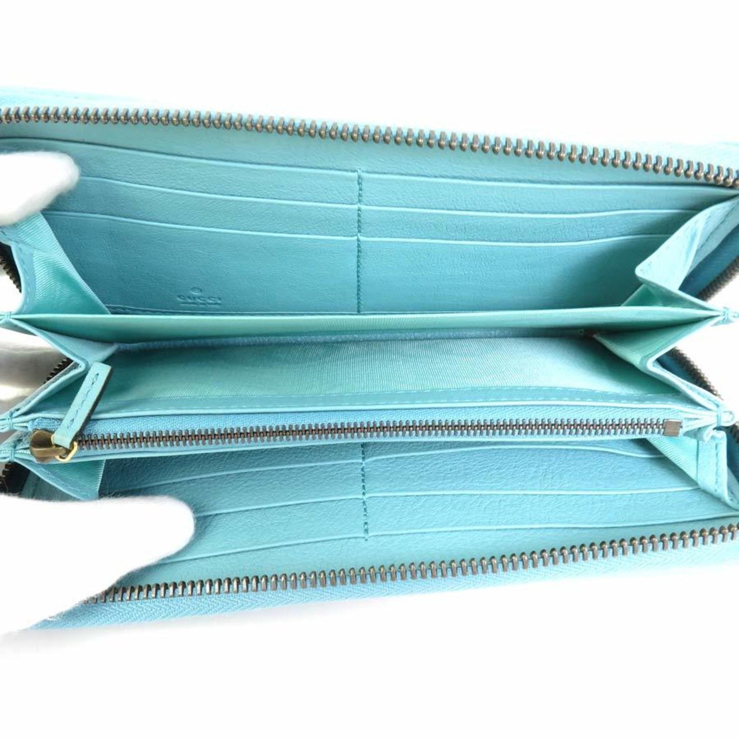 Gucci Turquoise Leather Coin Purse/Coin Case