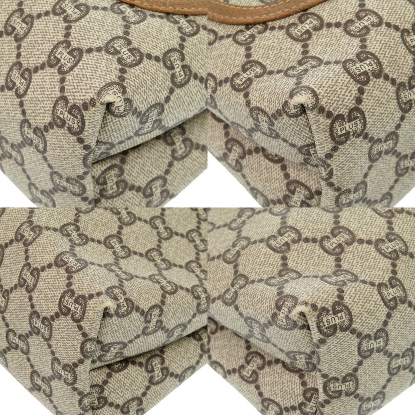 Gucci Beige Pvc Canvas Tote Bag