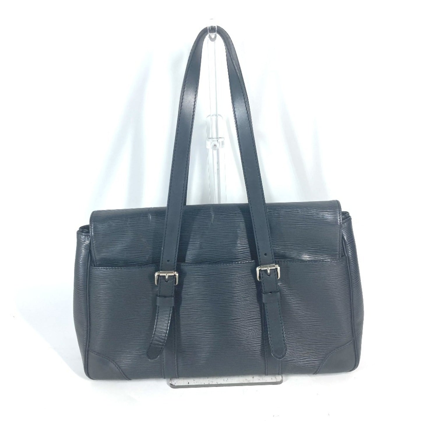 Louis Vuitton Black Noir Epi Leather Shoulder Bag Tote Bag