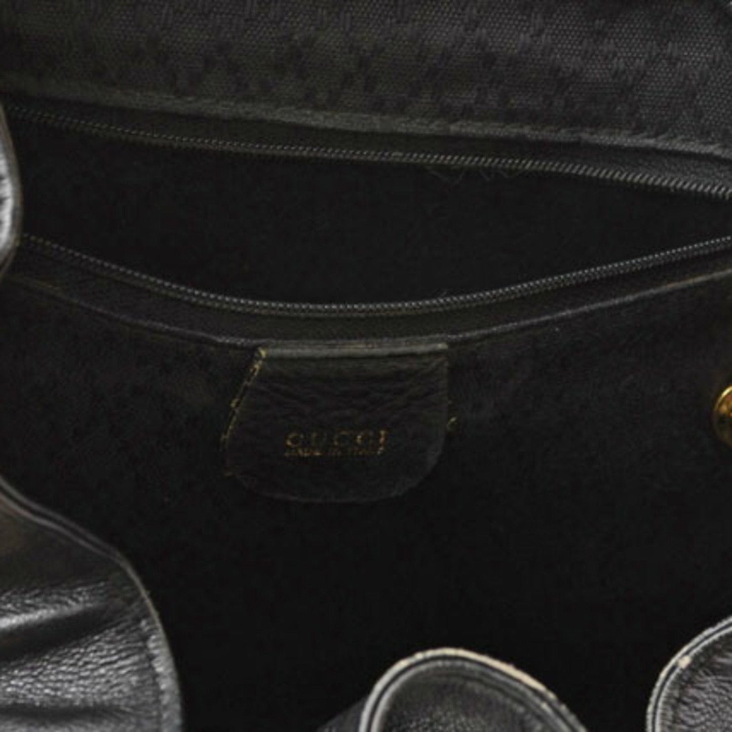 Gucci Black Leather Backpack