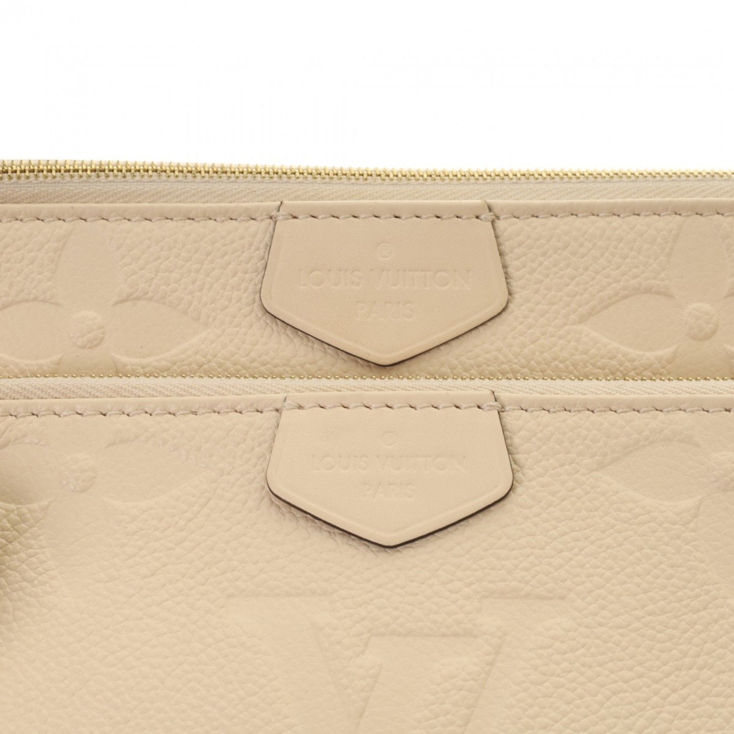 Louis Vuitton Cream Leather Pouch Shoulder Bag