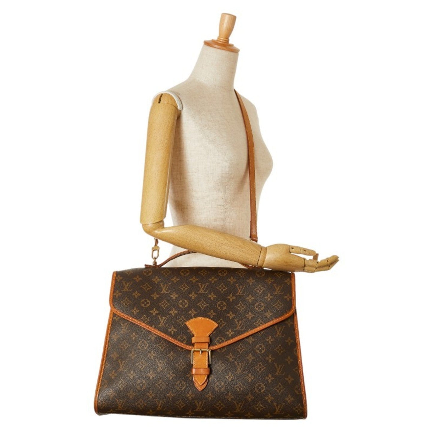 Louis Vuitton Brown Pvc Leather Handbag Shoulder Bag
