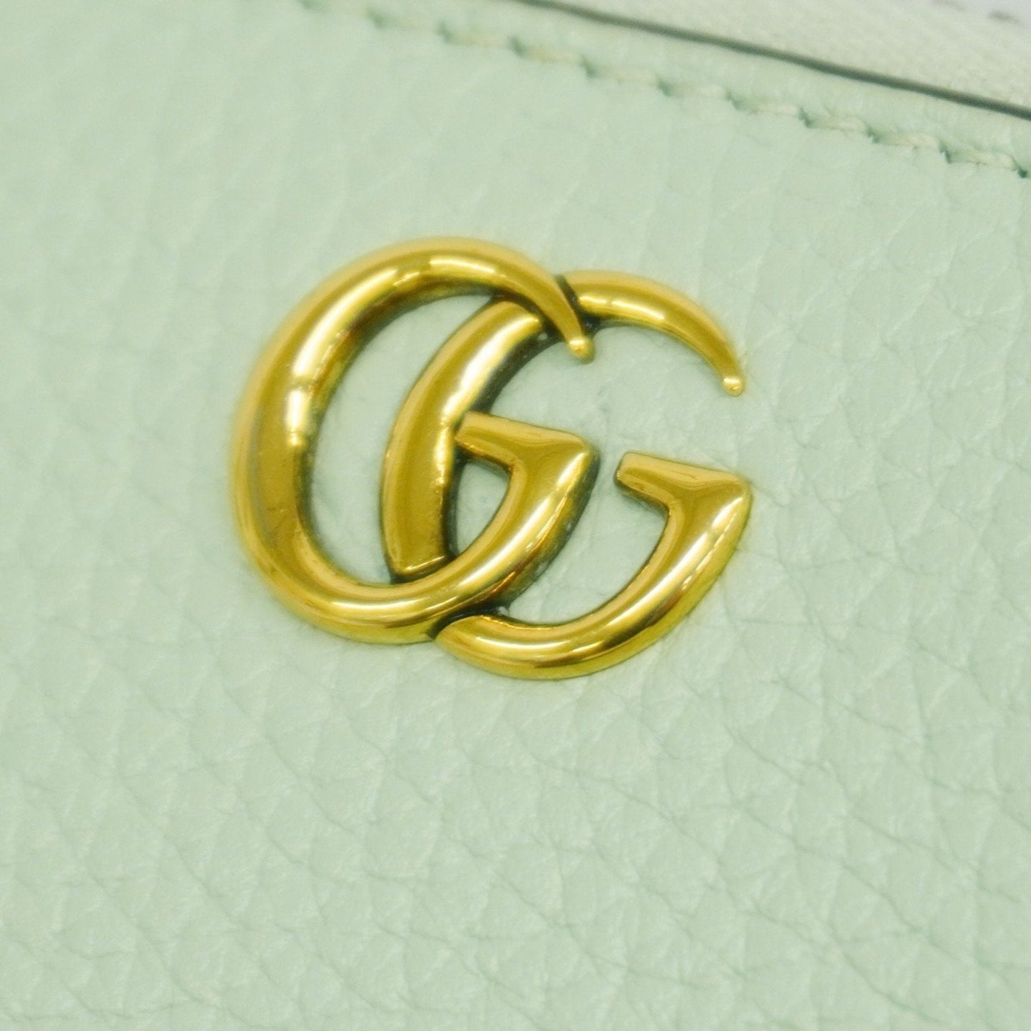 Gucci Pale Green Leather Long Wallet (Bi-Fold)