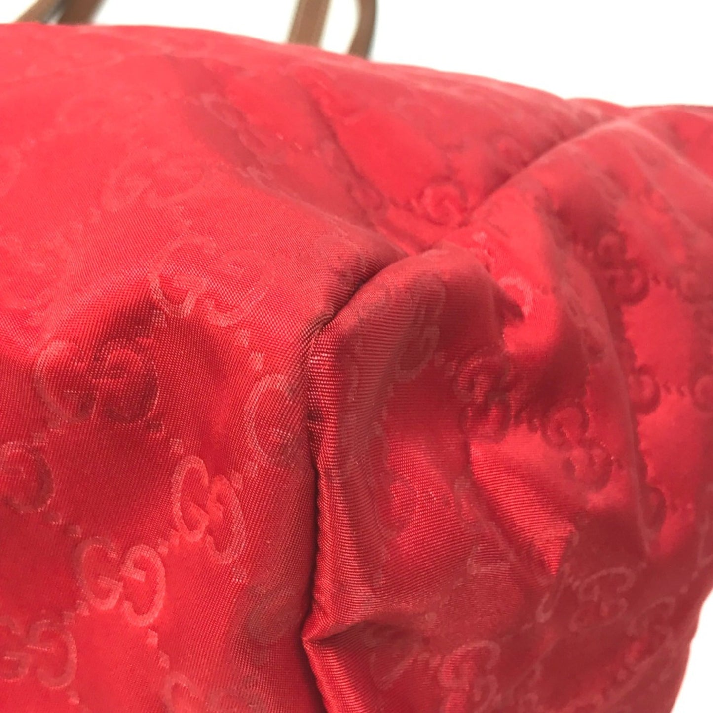 Gucci Red Cloth Tote Bag